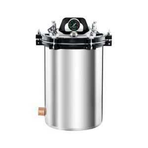 Esterilizador portátil a vapor sob pressão, aquecido a carvão e eletricidade